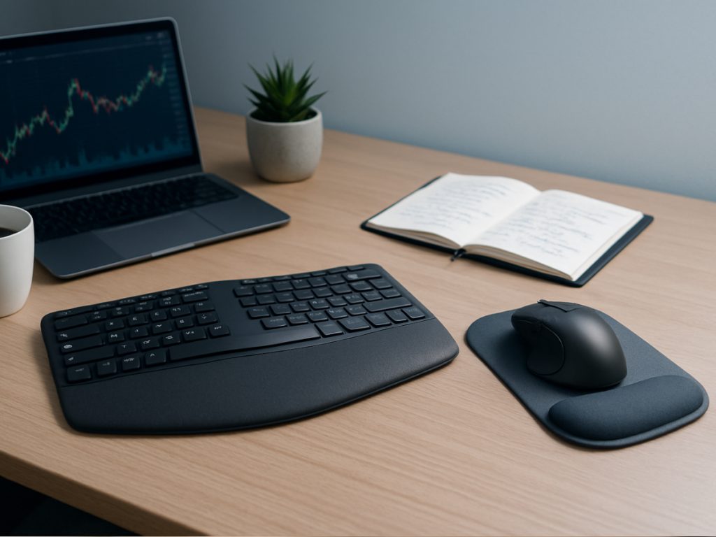 Teclado y Mouse ergonomicos para evitar lesiones de mano por movimientos repetitivos Teclado y Mouse ergonomicos para evitar lesiones de mano por movimientos repetitivos